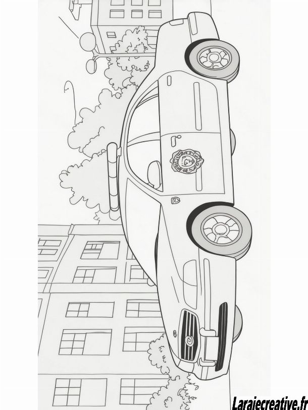 coloriage voiture de police pdf