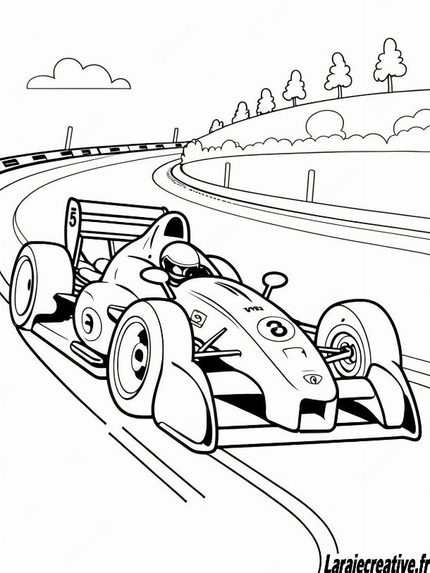 etape dessin voiture de course facile