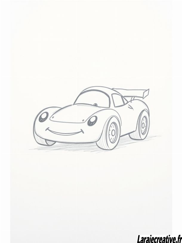 modele dessin voiture de course