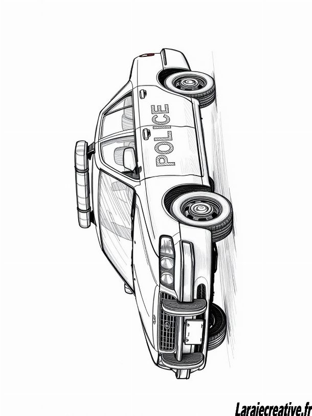 coloriage voiture de police nationale