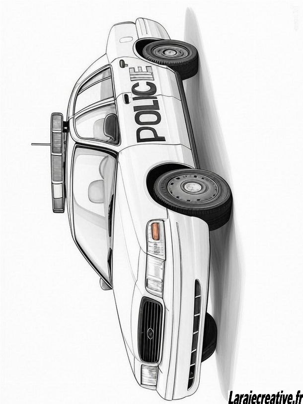 coloriage voiture de police americaine