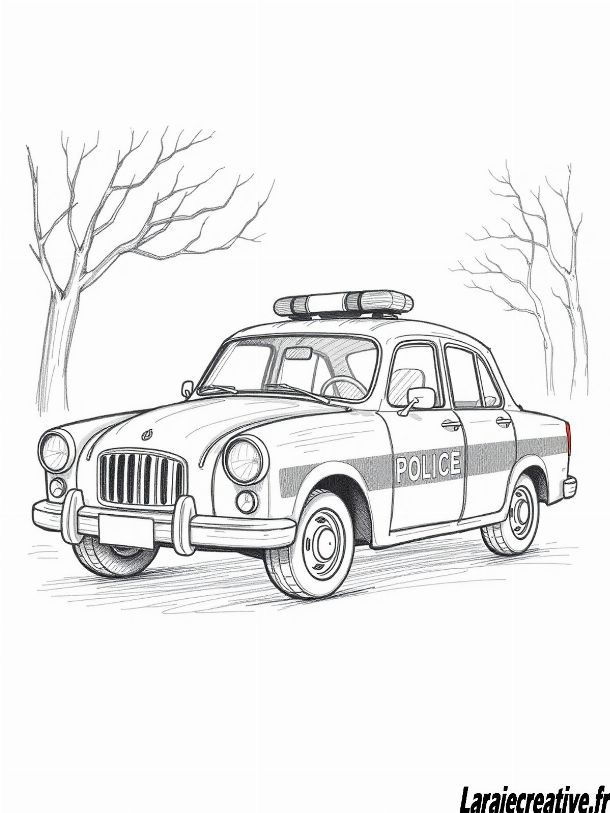 dessin auto police