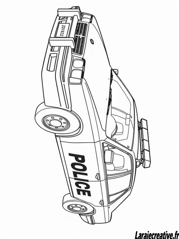 coloriage voiture de police gratuit