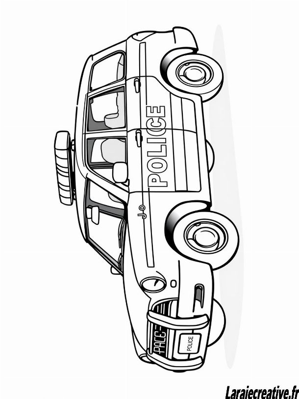 coloriage voiture de police maternelle