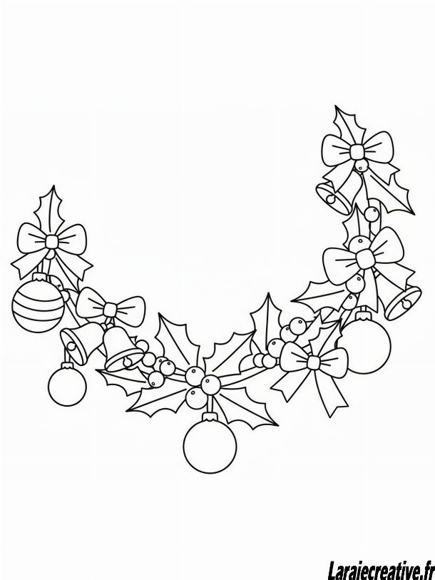 coloriage guirlande boule de noel
