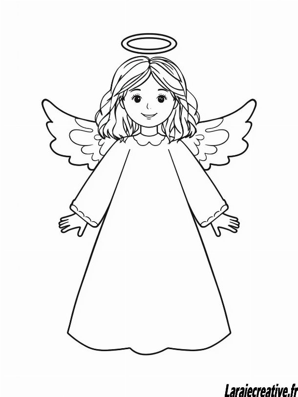 dessin Ange de Noel maternelle