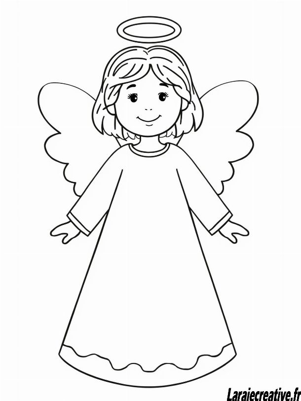 dessin Ange de Noel a imprimer