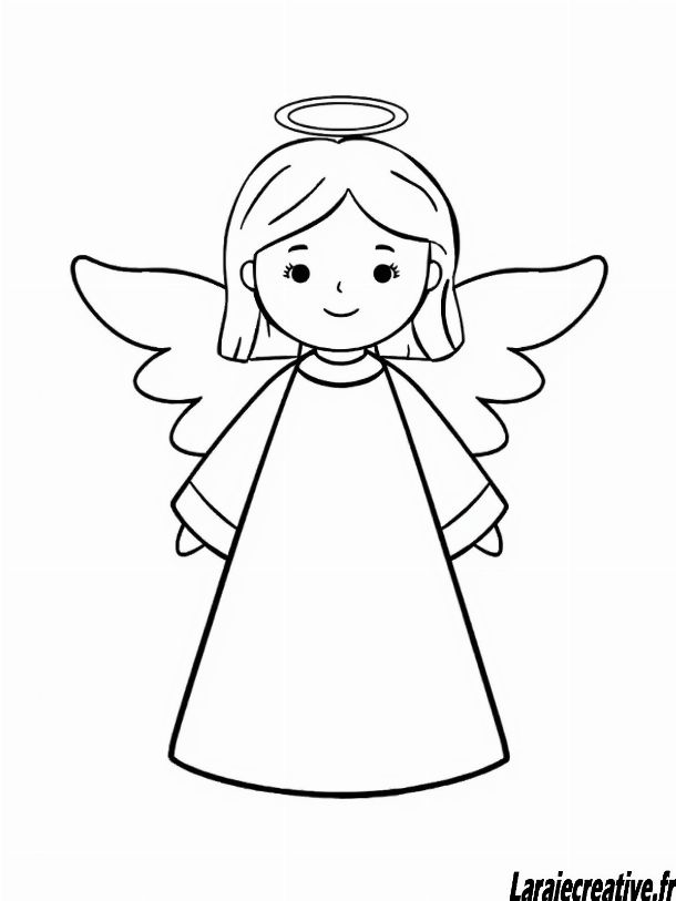 dessin Ange de Noel gratuit