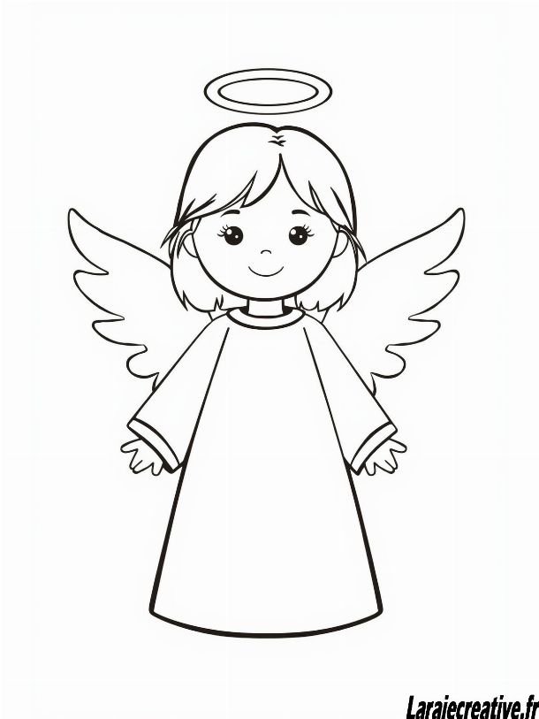 dessin Ange de Noel facile