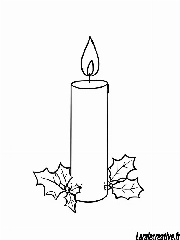 dessin Bougie de Noel