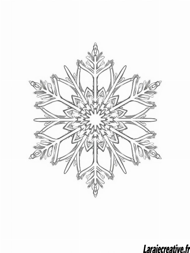dessin Flocon de neige a imprimer gratuit