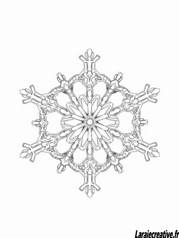 dessin Flocon de neige a imprimer