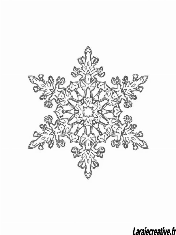 dessin Flocon de neige a imprimer pdf
