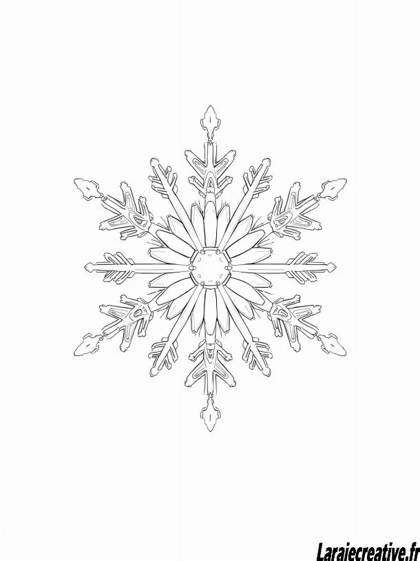 coloriage Flocon de neige enfant