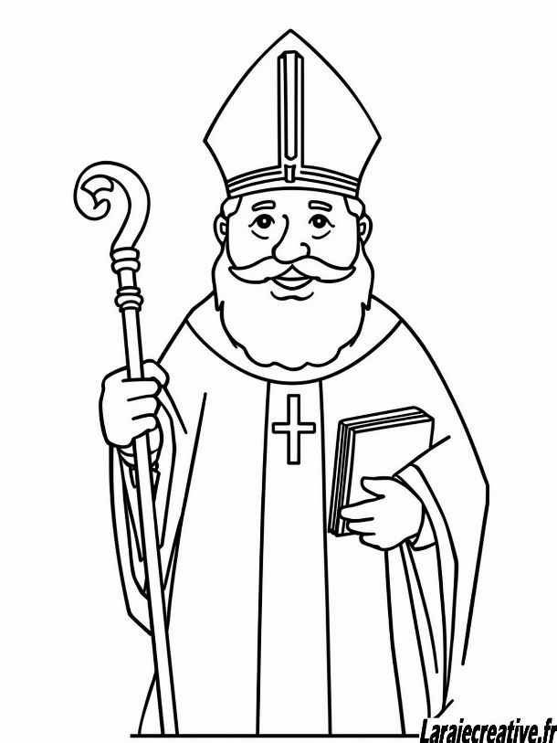 dessin Saint nicoals a imprimer pdf