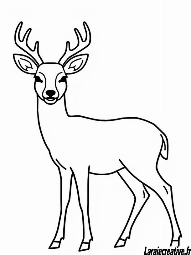 dessin cerf adulte
