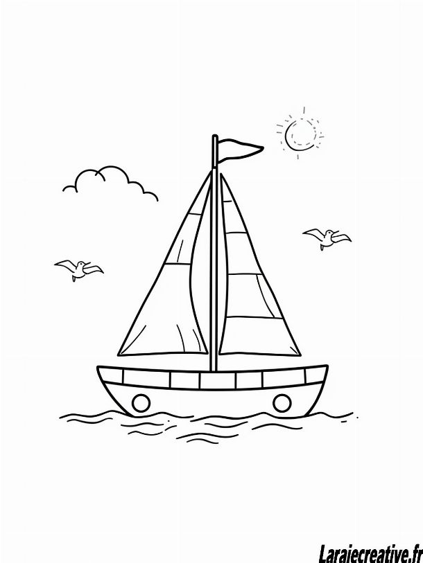 dessin bateau simple