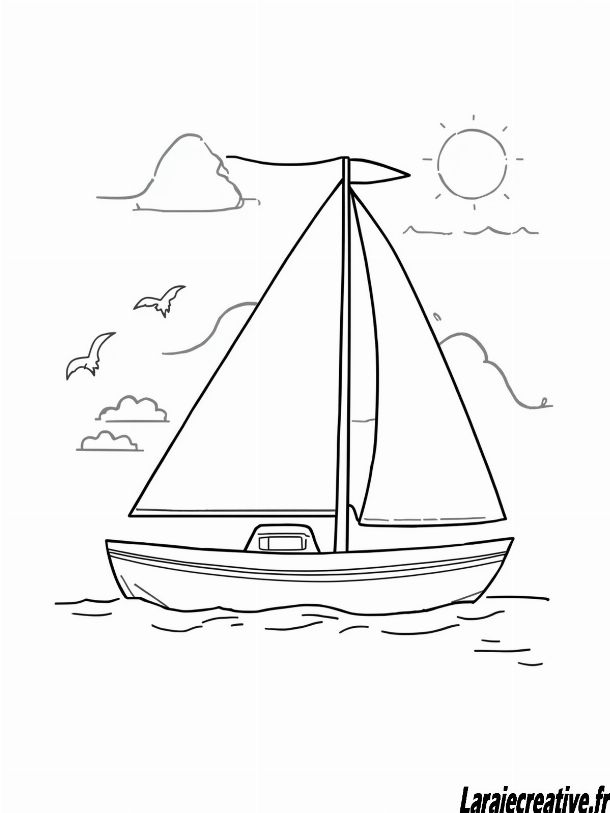 dessin bateau a imprimer pdf