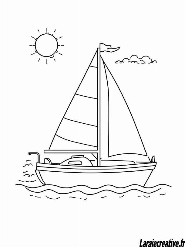 dessin bateau a imprimer