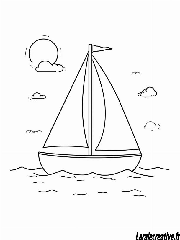 coloriage bateau enfant