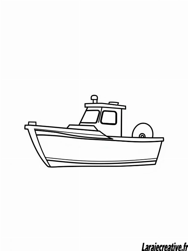coloriage bateau simple