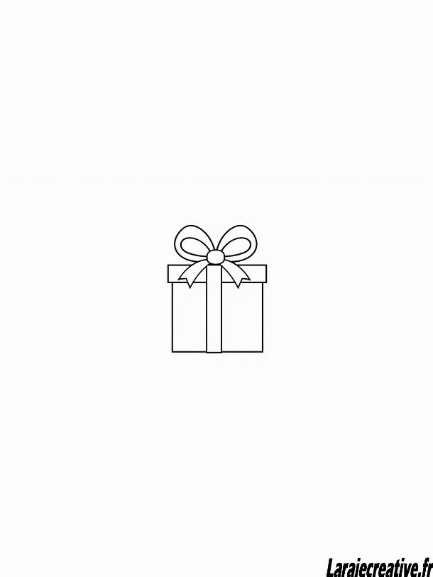 dessin cadeau noel a colorier