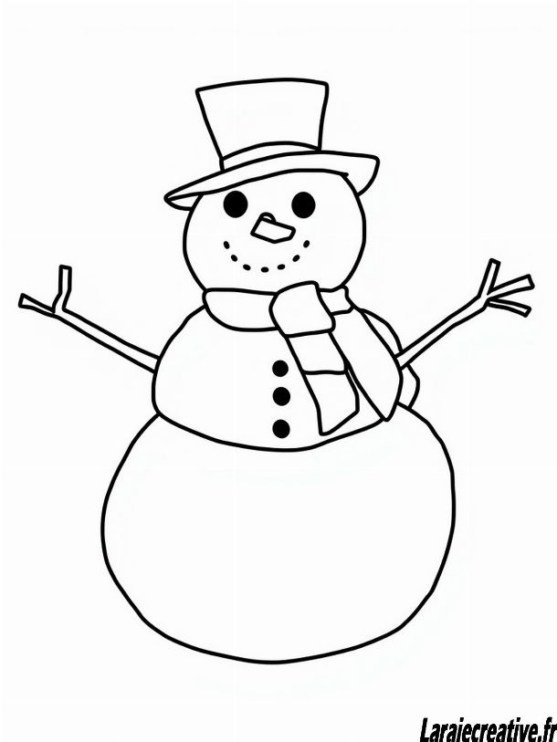 dessin bonhomme de neige balai