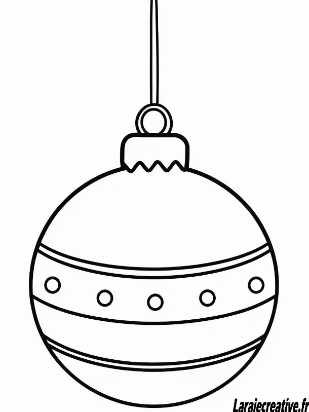 dessin de boule de noel facile à faire