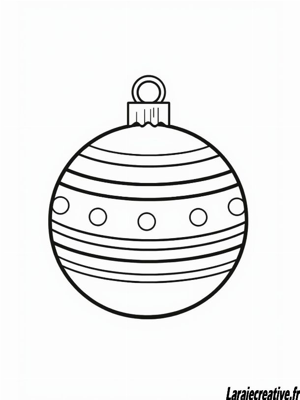 coloriage de noel boule