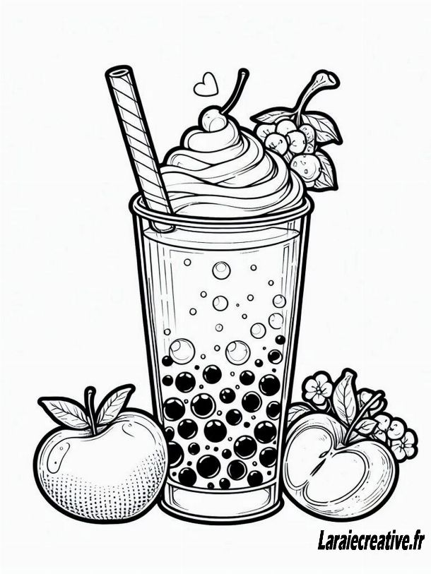 dessin bubble tea
