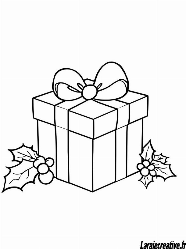 coloriage cadeau de noel