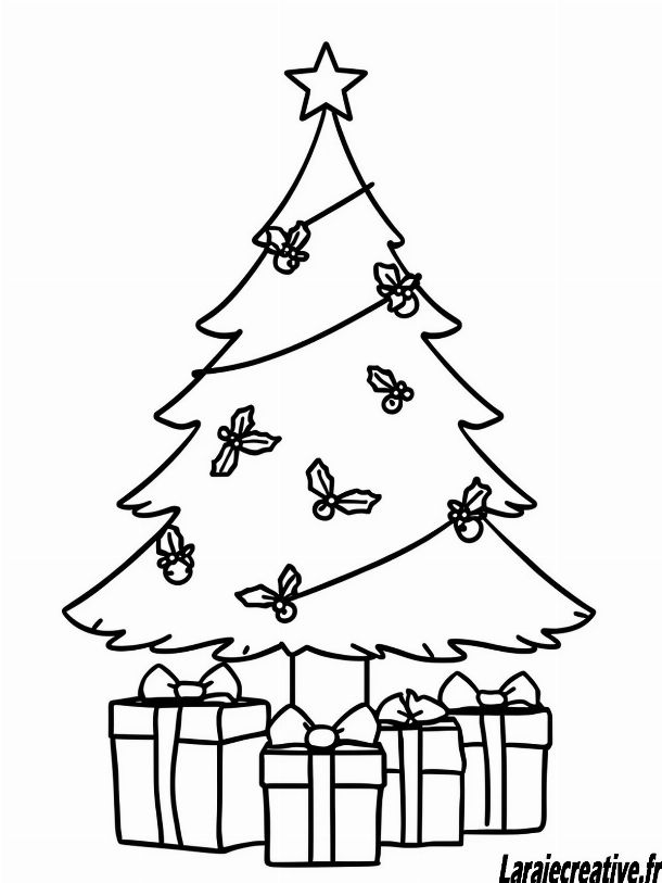 dessin cadeau de noel simple