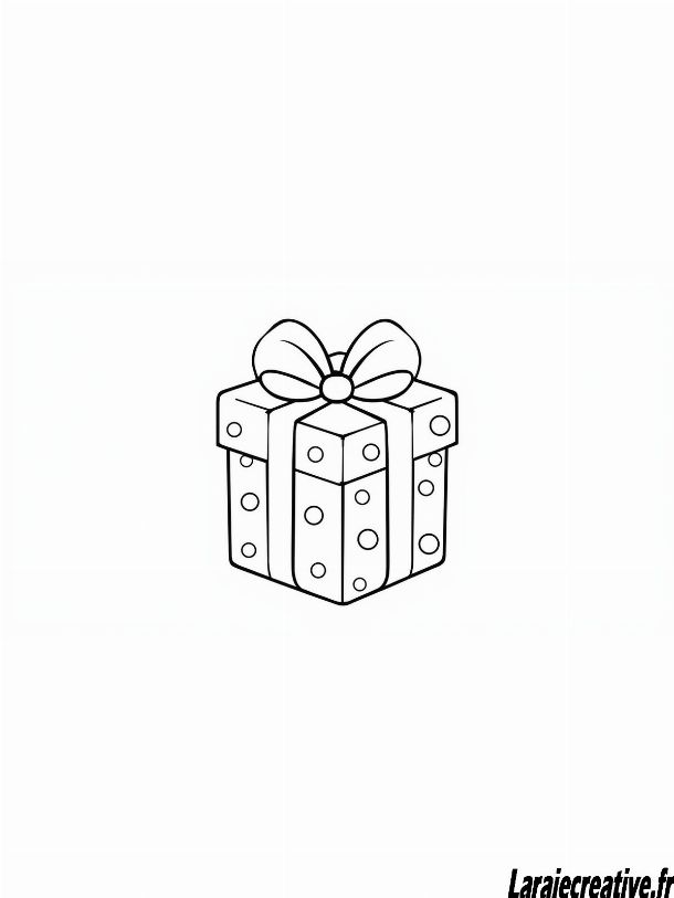 coloriage sapin de noel cadeau