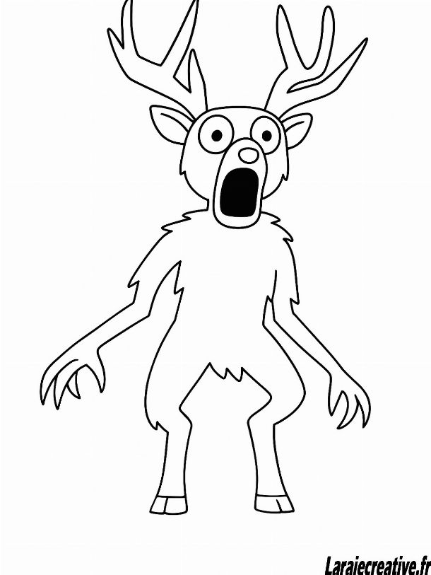 coloriage cerf 99 nuits roblox