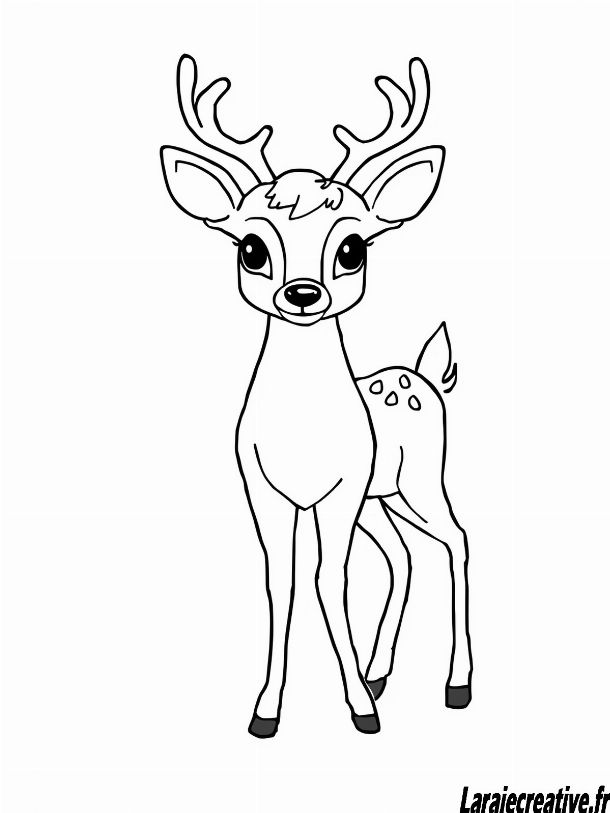 dessin cerf abstrait