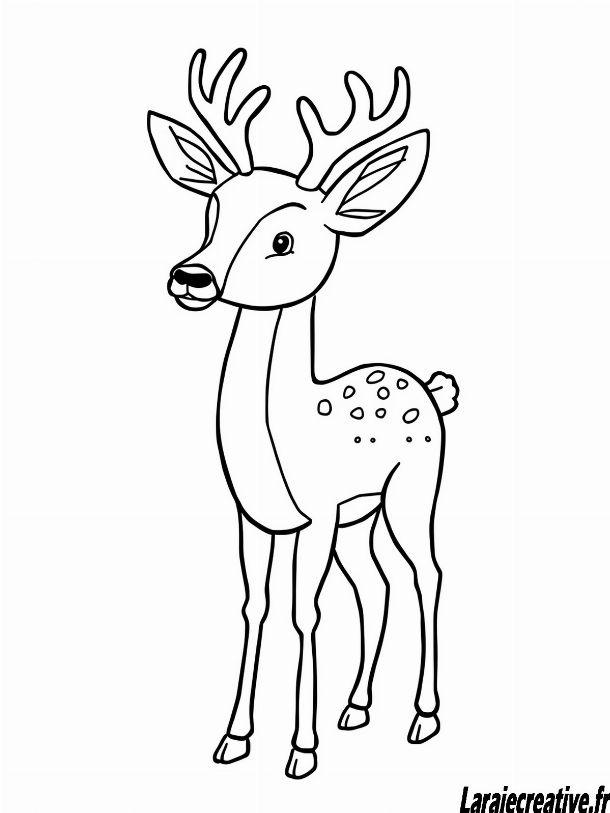 coloriage animaux cerf