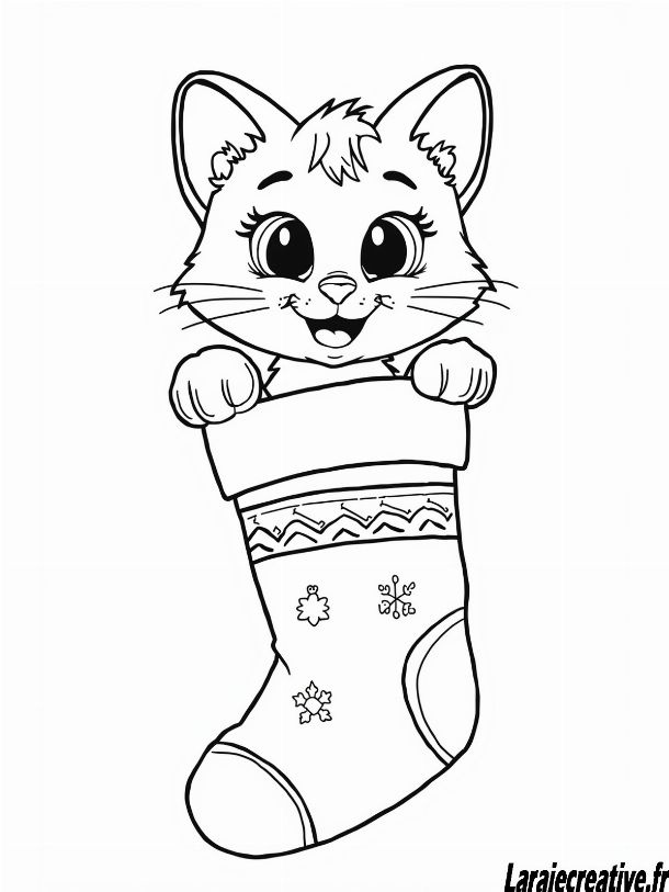 dessin chaussette de noël facile