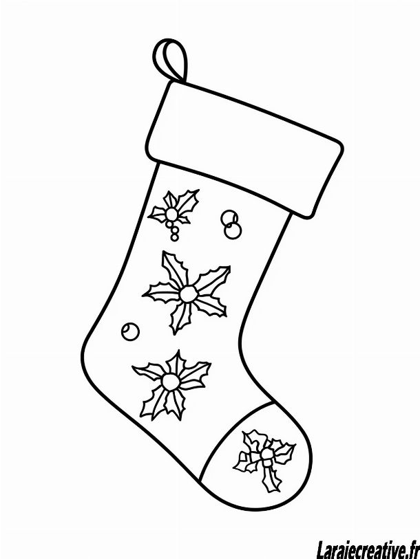 dessin chaussette de noël enfant