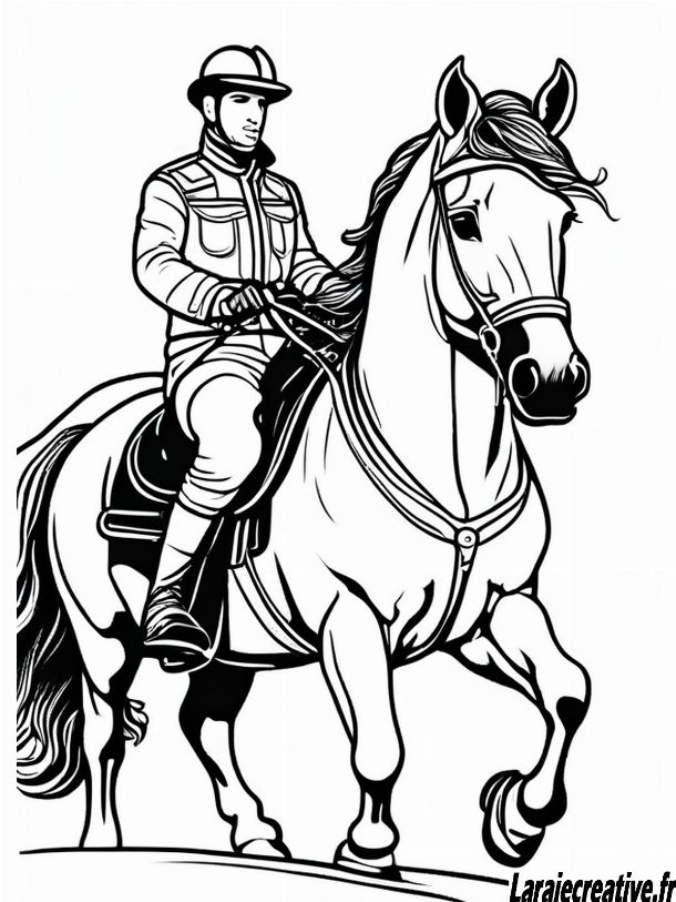 dessin cheval blanc
