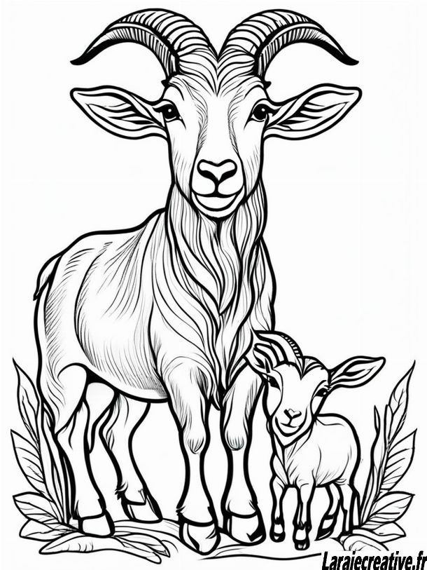 coloriage chevre maternelle