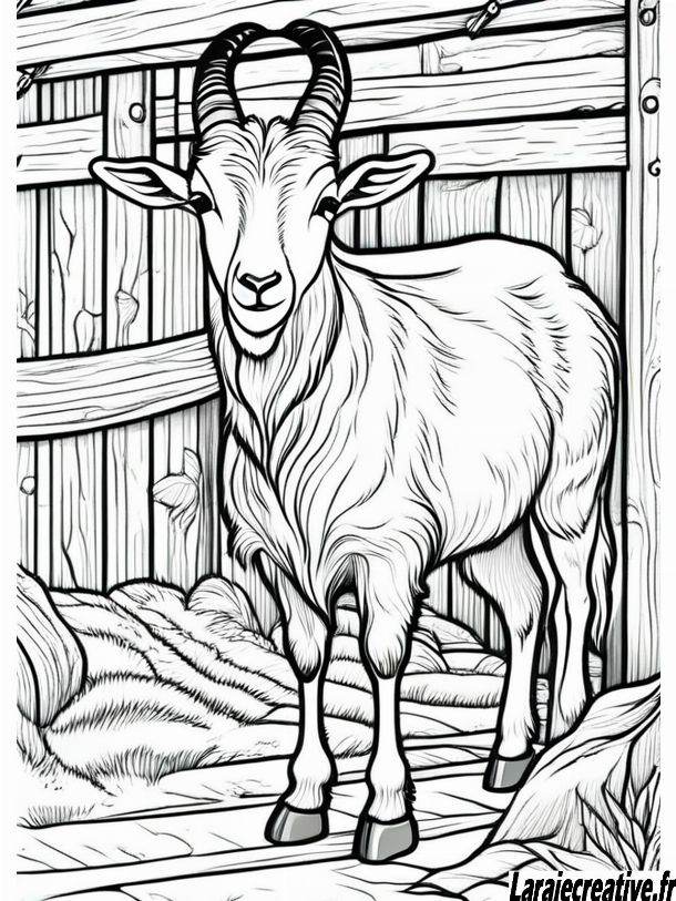 chevre dessin etape