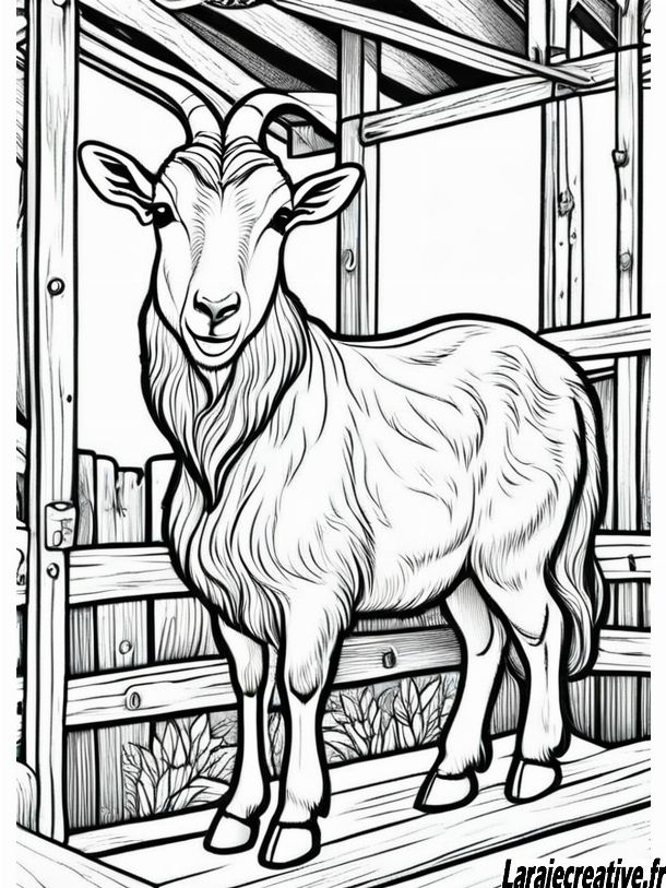 dessin chevre facile
