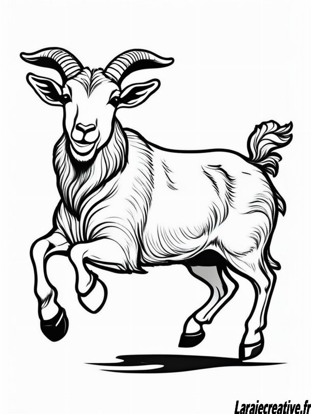 dessin chevre drole
