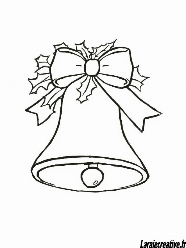 dessin cloche de Noel a imprimer gratuit
