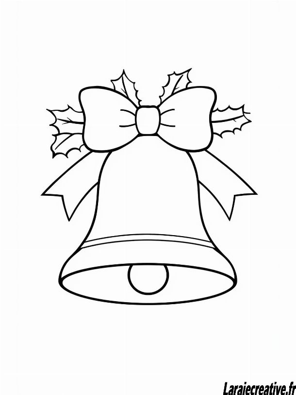 dessin cloche de Noel gratuit