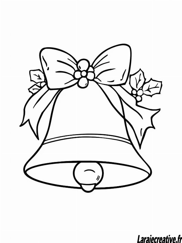 dessin cloche de Noel a imprimer