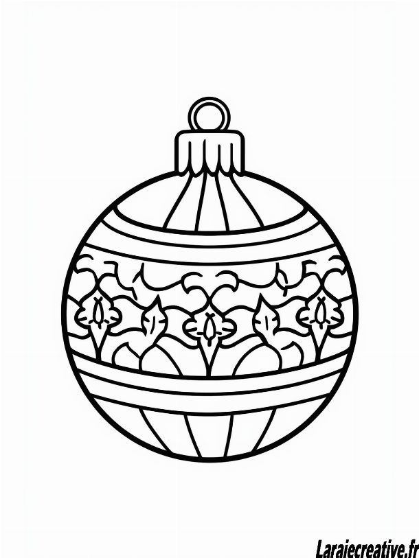 coloriage boule de noel a imprimer