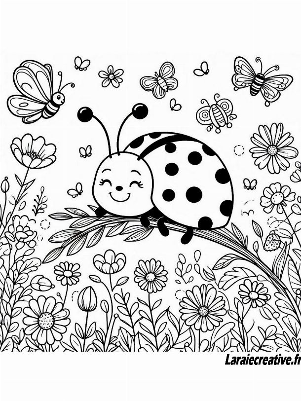 dessin coccinelle realiste