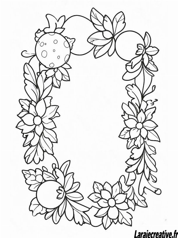 dessin de couronne de noel en couleur