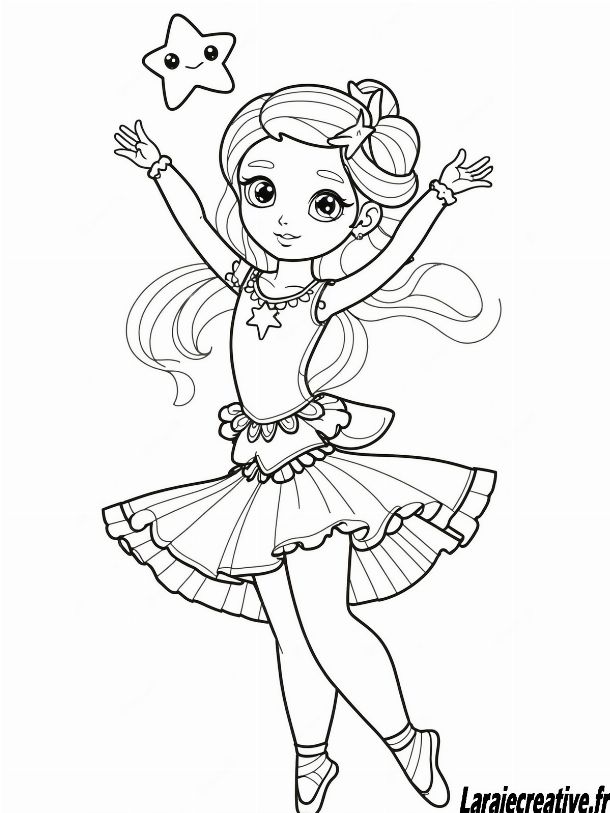 coloriage danseuse classique